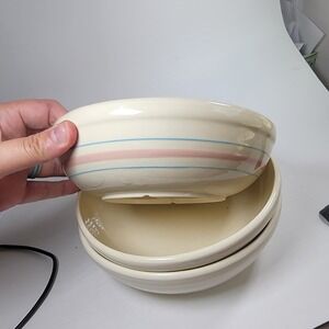 Vintage McCoy Pottery Drip Glaze Serving Veg Bowl Speckle Brown MCM #1423 USA